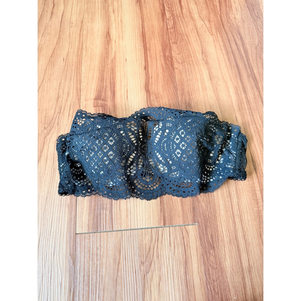 Victoria's Secret Strapless Multi-Way Bra 32B Black Lace